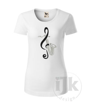 SAXOFÓN – dámske tričko s krátkym rukávom
